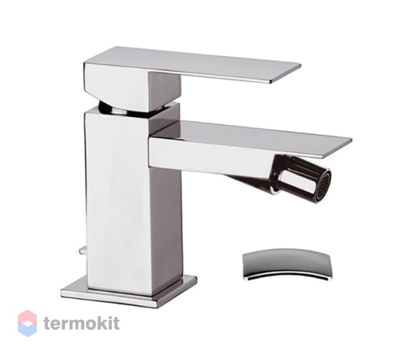 Смеситель для биде Remer Qubika Designc донным клапаном Хром QD20