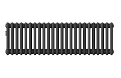 Стальной трубчатый радиатор Kohr Heim 3030/24 секции с боковым подключением 3/4 черный