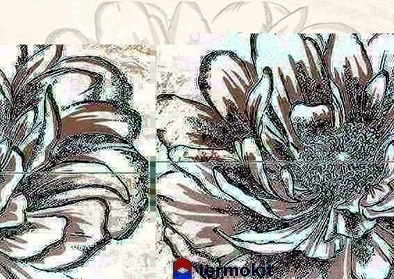 Керамическая плитка Керлайф Strato Anemone Crema панно 50,2x70,9