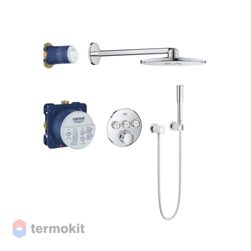 Душевой комплект скрытого монтажа GROHE Rainshower SmartActive с термостатом 34705000
