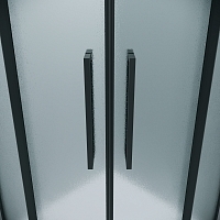 Душевой уголок Grossman Cosmo 1950x1000x1000 (стекло шиншилла) черный матовый 301.K33.02.1010.21.02