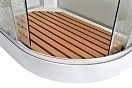 Душевая кабина Deto EM 120x120 Хром (узорчатое стекло) ЕМ1512 L с гидромассажем (гм.)