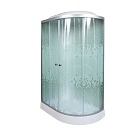 Душевая кабина Deto L 120x80 Хром (рифленое стекло) L 902 L с электрикой