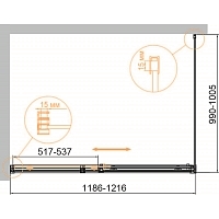 Душевой уголок Cezares Duet Soft-M 1950x1200x1000 хром DUET SOFT-M-AH-1-120/100-C-Cr