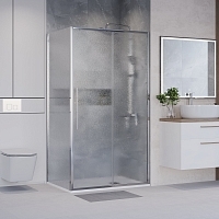 Душевой уголок Niagara Nova 1950x1400x800 (шиншилла) хром NG-65-14CH-CH80-34