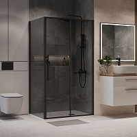 Душевой уголок Niagara Nova 1950x1300x1000 (тонированное стекло) черный матовый NG-85-13TB-TB100-34