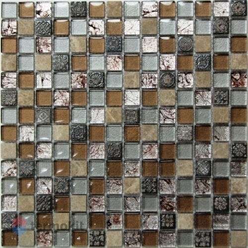 Стеклянная Мозаика с камнем Bonaparte Fantasy (8x20x20) 30,6x30,6