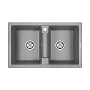 Мойка для кухни Paulmark Zwilling серый металлик PM238150-GRM
