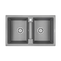 Мойка для кухни Paulmark Zwilling серый металлик PM238150-GRM