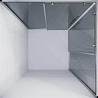 Душевой уголок Niagara Nova 1950x1000x1000 (рифленое стекло) хром NG-4624-34