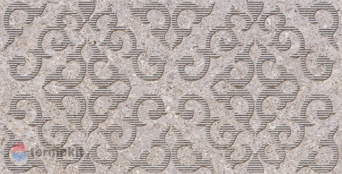 Керамическая плитка Primavera Алькон TP3625H узор серый настенная 30x60
