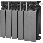 БиМеталлические радиаторы STOUT TITAN 350 с нижним подключением Графит RAL 7024