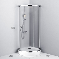 Душевой уголок AM.PM Like 1900x950x950 хром W83G-333-095CT