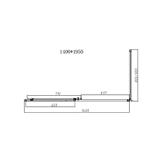 Душевой уголок Vincea Slim-n 1950x1400x800 вороненная сталь VSR-4SN8014CLGM