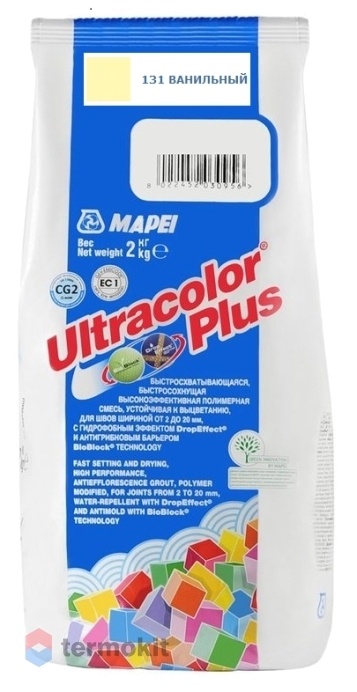 Затирка Mapei Ultracolor Plus №131 (Ванильный) 2 кг