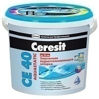Затирка Ceresit СЕ 40/2 Aquastatic водоотталкивающая Белая 01 (2 кг)