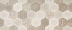 Керамическая плитка Porcelanite Dos 8215 Crema Relieve Rodas декор 33,3x80