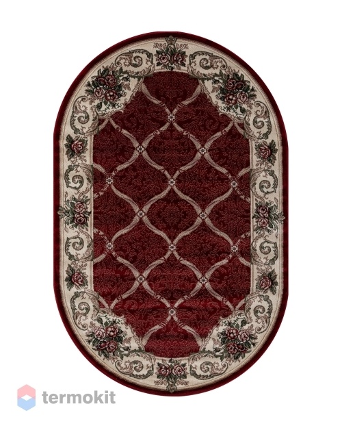 Ковёр Merinos Colizey 200x400 овальный красный/кремовый D468