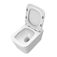 Унитаз подвесной BelBagno DUE-TOR безободковый, с системой смыва "Торнадо", с сиденьем soft close BB5171CH-TOR/SC