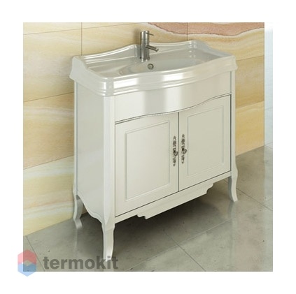 Тумба с раковиной Comforty Версаль-90 напольная слоновая кость 00003130383
