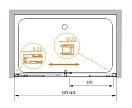 Душевая дверь в нишу CEZARES PREMIER-W-SOFT-BF-1 2000x1400 Хром