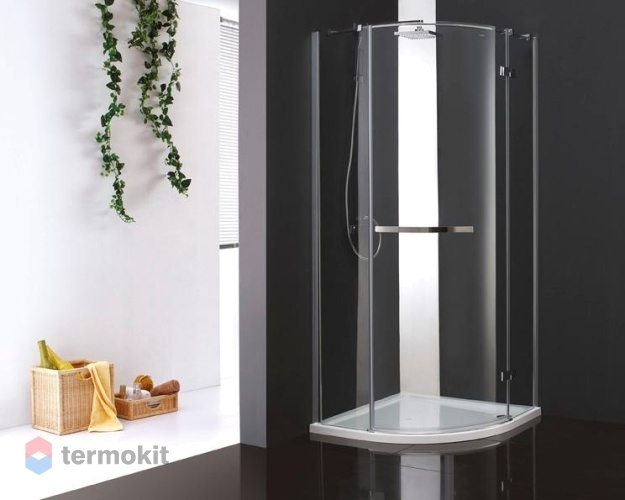 Душевой уголок Cezares Bergamo Arco 2000x900x900 правый хром BERGAMO-W-R-1-90-ARCO-C-Cr-R-IV