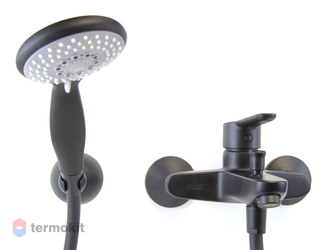 Смеситель для ванны и душа Webert Sax Evolution черный SE850101560