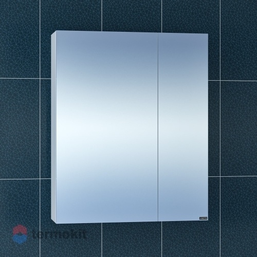 Зеркальный шкаф СанТа Стандарт 60 подвесной белый глянец 113004