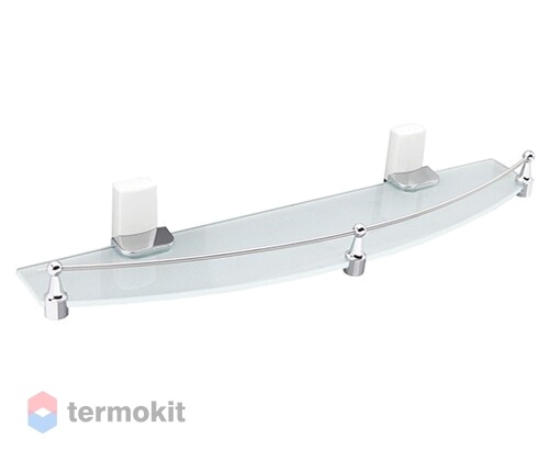 Полка стеклянная с бортиком WasserKRAFT Leine K-5044WHITE
