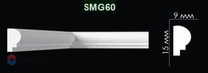 Молдинг Artpole гладкий SMG60