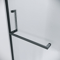 Душевой уголок Grossman Pragma 1950x1000x900 (стекло шиншилла) левый черный матовый 120.K33.03.1090.21.02