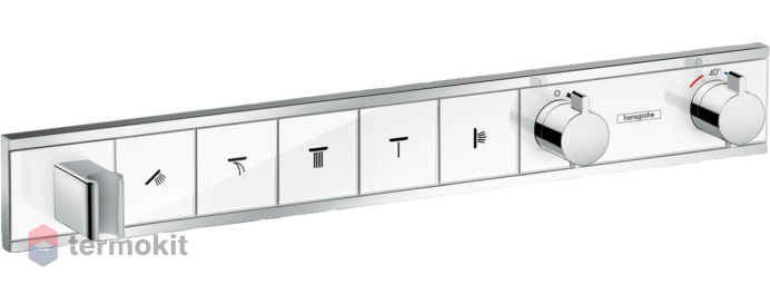Встраиваемый смеситель для ванны и душа Hansgrohe RainSelect с термостатом, для 5 потребителей 15358400