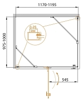 Душевой уголок Cezares Crystal-S 1900x1200x1000 левый хром CRYSTAL-S-AH-1-120/100-C-Cr-L