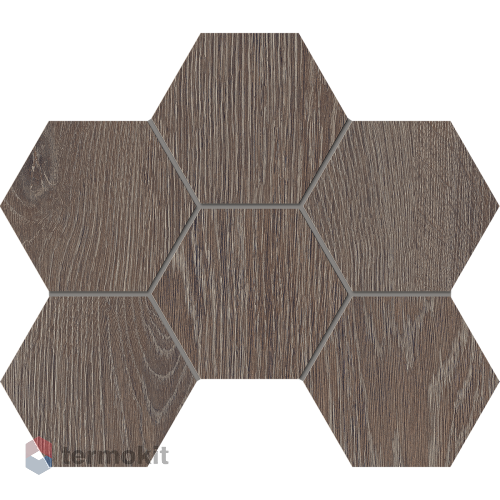 Керамогранит Эстима Kraft Wood KW03 Hexagon мозаика 25x28,5 непол.