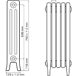 Чугунные радиаторы Radimax Loft 600