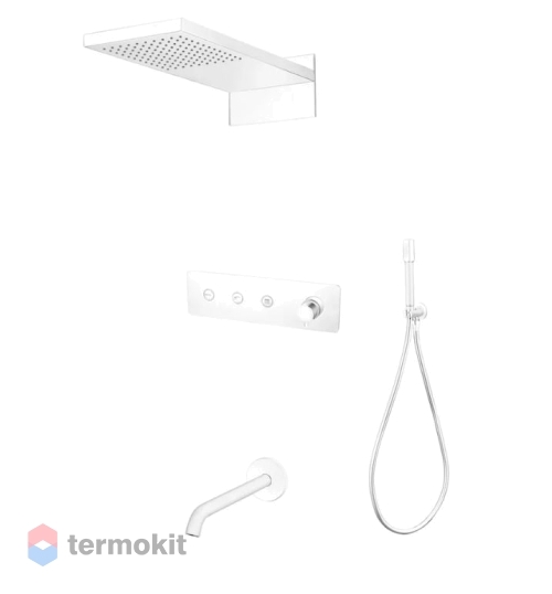 Душевой комплект скрытого монтажа Boheme Fusion matt white 130-2-MW