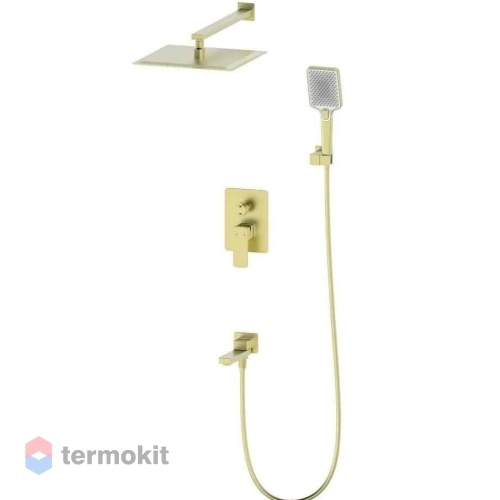 Душевой комплект скрытого монтажа WONZON & WOGHAND Золото WW-88939003-BG
