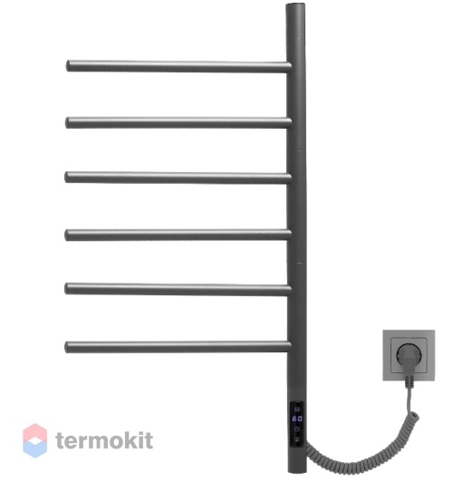 Электрический полотенцесушитель Vincea VTD-1S2CGE 430x800, графит, таймер