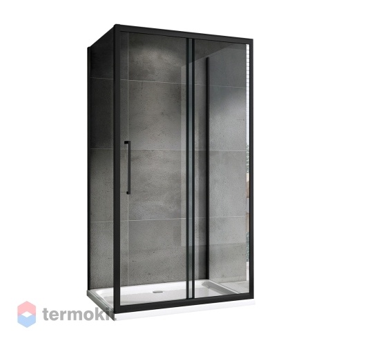 Душевой уголок ABBER Schwarzer Diamant 1950x1100x800 черный AG30110BH-S80B-S80B