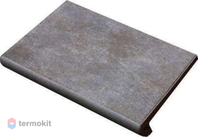 Ступень Gres de Aragon Peldano Redondo 50 Mytho Acero фронтальная 33x50