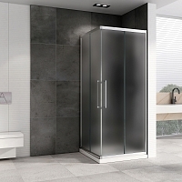 Душевой уголок ABBER Schwarzer Diamant 1950x800x800 (матовое стекло) хром AG02080MH