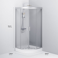 Душевой уголок AM.PM Gem 90x90x190 W90G-401-090WT