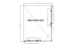 Душевой уголок Vincea Slim-N 1950x1000x800 хром VSS-4SN8010CL