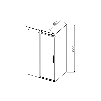 Душевой уголок Vincea Como-N 2000x1300x900 (тонированное стекло) черный VSR-4CN9013CGB