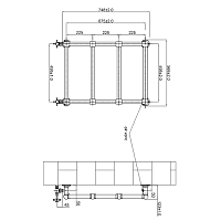 Водяной полотенцесушитель Boheme Chromo 750x500 хром арт. 717