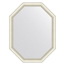 Зеркало в багетной раме EVOFORM OCTAGON 71 белый с серебром BY 7436
