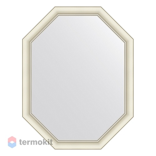 Зеркало в багетной раме EVOFORM OCTAGON 71 белый с серебром BY 7436