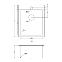 Мойка для кухни EMAR PVD черный EMB-128A PVD Nano Dark