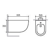 Биде подвесное Aqueduto OVO OVO0310