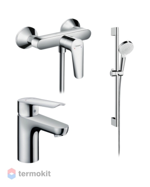 Комплект смесителей для душа и раковины Hansgrohe Logis E70b с душевым гарнитуром 71177000+71610000+26532400